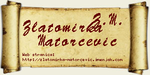 Zlatomirka Matorčević vizit kartica